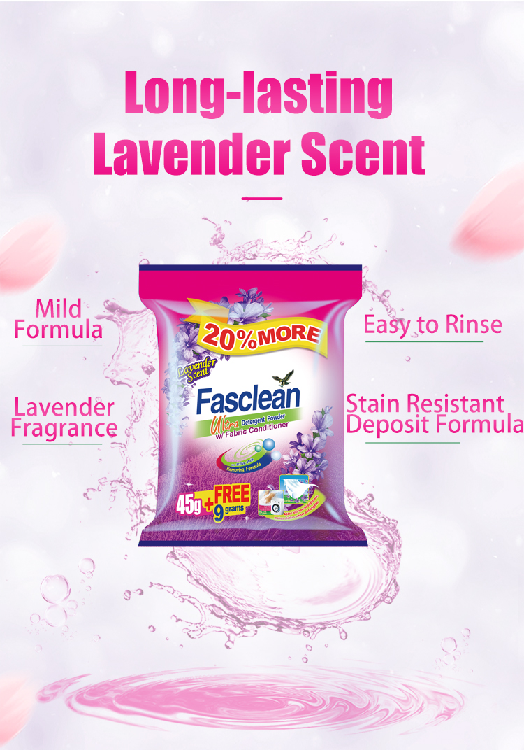 Long lasting lavender scent Ultra Detergent Powder laundry detergent