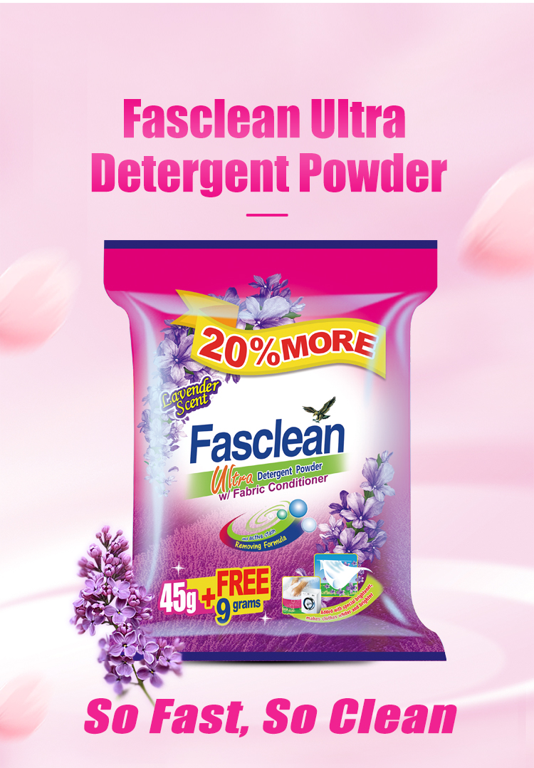 Long lasting lavender scent Ultra Detergent Powder laundry detergent