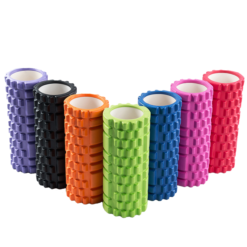 Amyup custom logo wholesale eva back foam roller grid fitness roller muscle massage column yoga foam roller for exercise