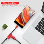 2 in 1 Fast Charger USB Type C to 3.5mm Audio Adapter Cable Jack Headphone Charging Splitter