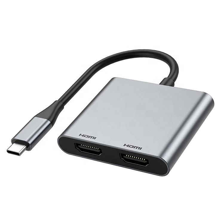 2-Port Multi Monitor USB Type C Dual HDMI Adapter