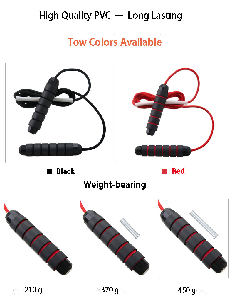 Professional Weighted Jump Rope Adjustable Skipping Rope Speed Equipment Skipping