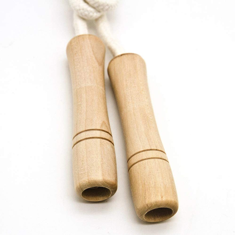 MIO Eoc Friendly Weighted Wooden Hand Cotton Speed Skipping Rope Jump Rope for Kids