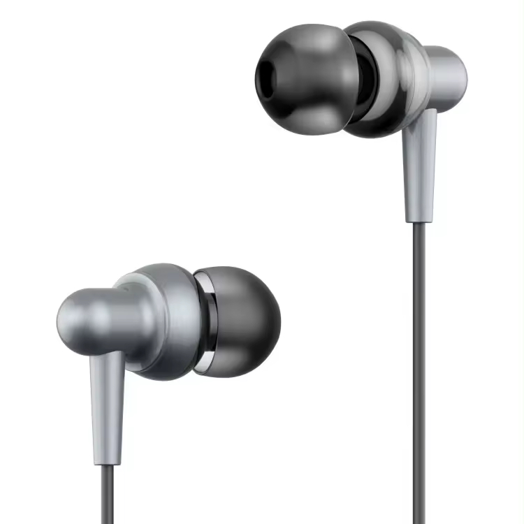 3.5MM interdace aluminium alloy wire control TPE Earphones Headphone