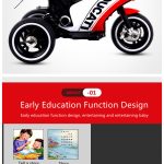 Music Light Rechargeable Children Toys Electric Three Wheels Motorcycle