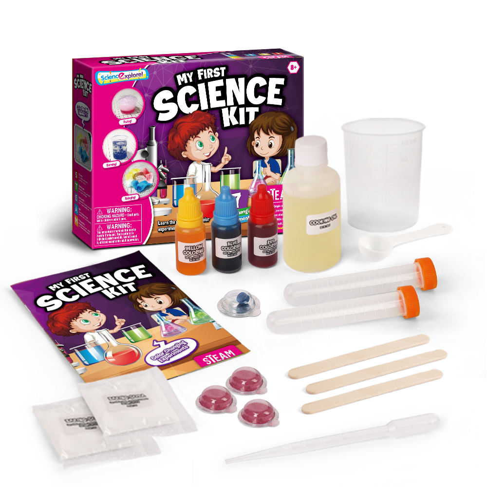 Educational gift toy learning more science knowledge diy funny color text science kit color change experiment