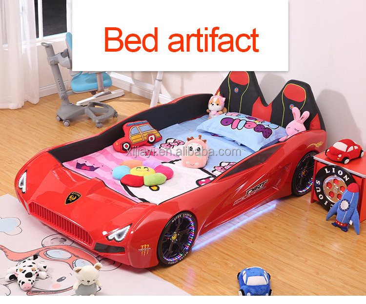 Xijiayi furniture T3 high back all-inclusive children's car bed kids racing bed boy sports car cartoon bed manufacturer