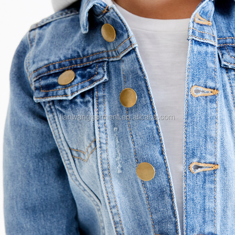 Jean Jacket kids Denim Jacket Button Down Top Coat girls Outerwear 2-14 Years