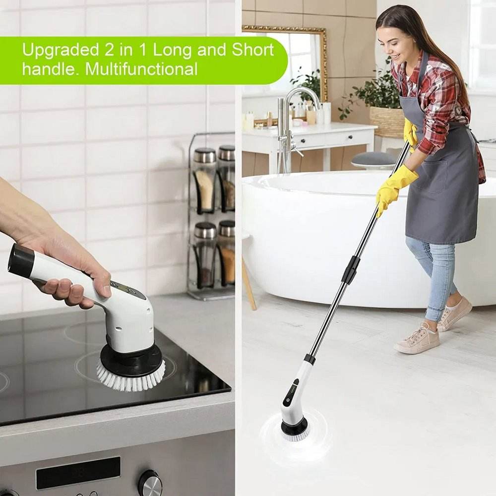 9 in 1 Electric Spin Scrubber Cordless Bath Scrubber Electric Cleaning Brush