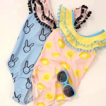 Girls Bathing Suit Custom Unique Print Swimwear recycled Kids Bikini Swimwear