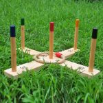 New Design Educational Training Outdoor Garden Ring Toss Toys Wooden Ring Toss Game For Kids