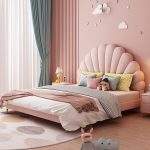 High Quality Modern Bedroom Furniture Set Pink Bed Princess Girl 1.2m 1.5 Single Children’s Bed