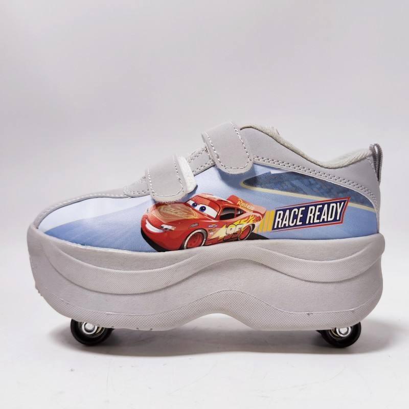 Kids Skate Shoes Deformation Retractable Wheels Kick Roller Skate Shoes