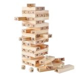 Wooden Educational Tumbling Tower 54 51 48 pieces Board Games Figure Building Block Puzzle Toy Wholesale