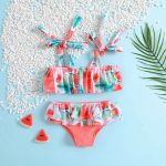 Famicheer Girls Swimwear Beachwear Swimsuit Kids Bathing Suit One Piece Suits Swim Baby Swimsuit Bikini Toddler Girls Swimwear