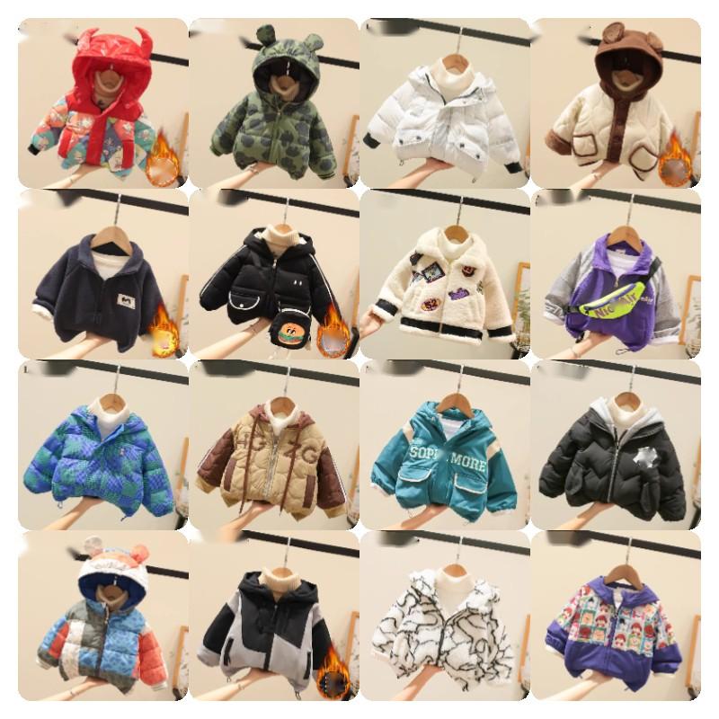 Winter Children's Outerwear & Coats Big Wool Collar Boy's Parkas Child Jacket & Cotton-padded Down Parkas Child Jacket Bab