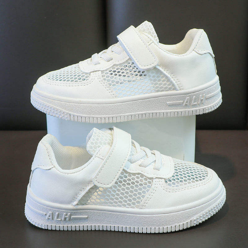 White Spring And Summer Breathable Soft Bottom Custom Kids Shoes Sports