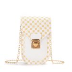 New Style Geometric Printing Mobile Phone Bag Fashion Women Single Shoulder Crossbody Bag Personality Chain Bag