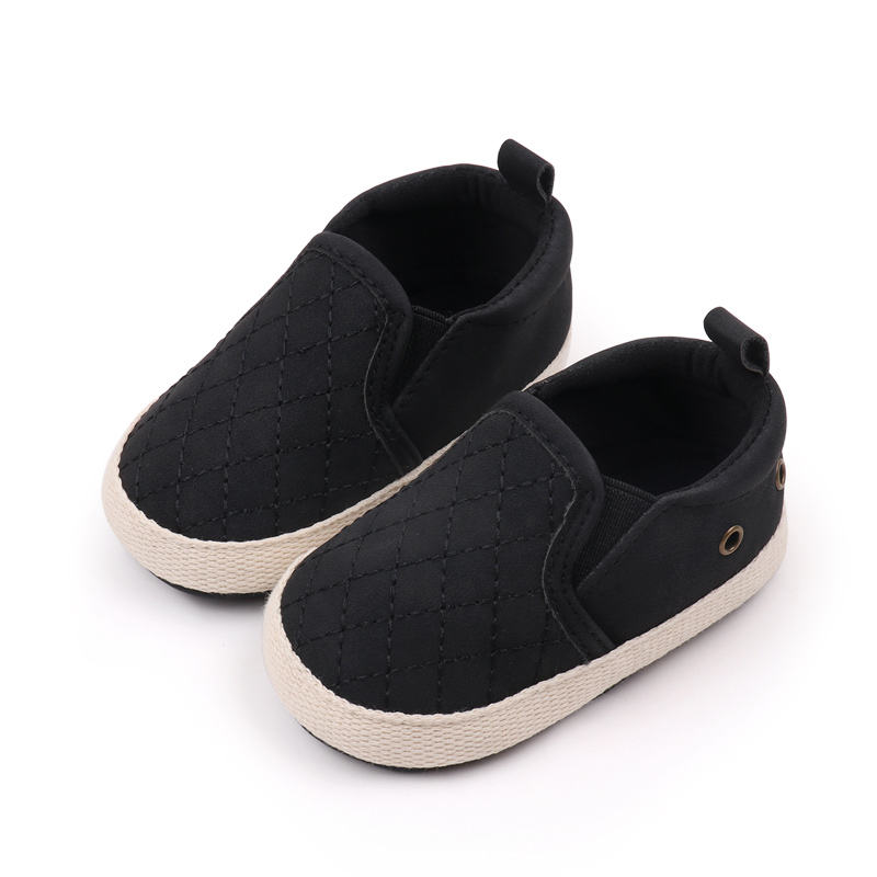 Solid Color Simple Design Baby Casual Shoes Slip-On Baby Infant Walking Shoes