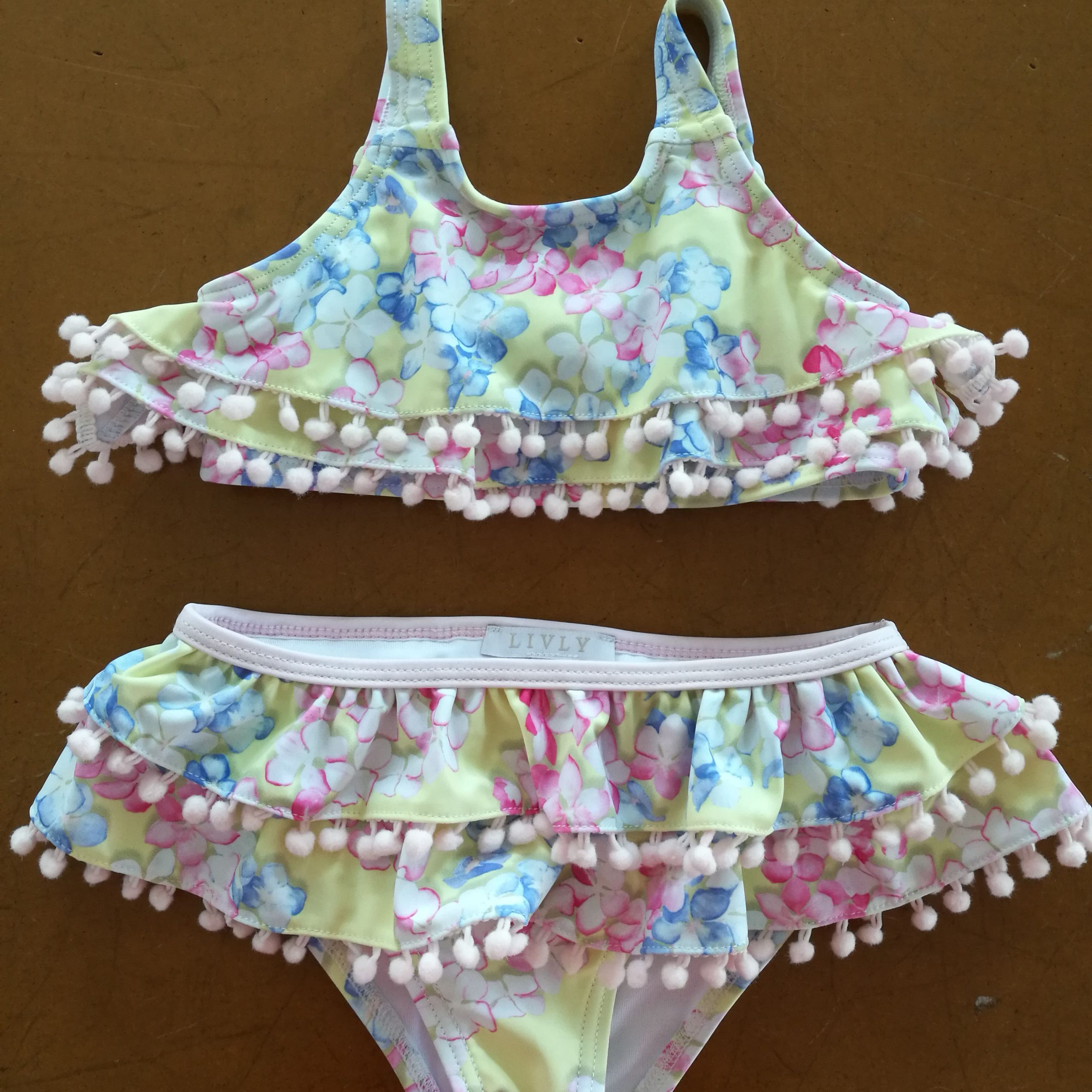 Girls Bathing Suit Custom Unique Print Swimwear recycled Kids Bikini Swimwear