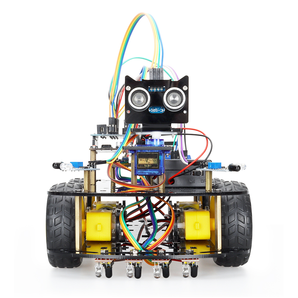 Educational Toy Car For Kids Project Smart Robot Car Kit Tutorial Compatible With Arduino Ide