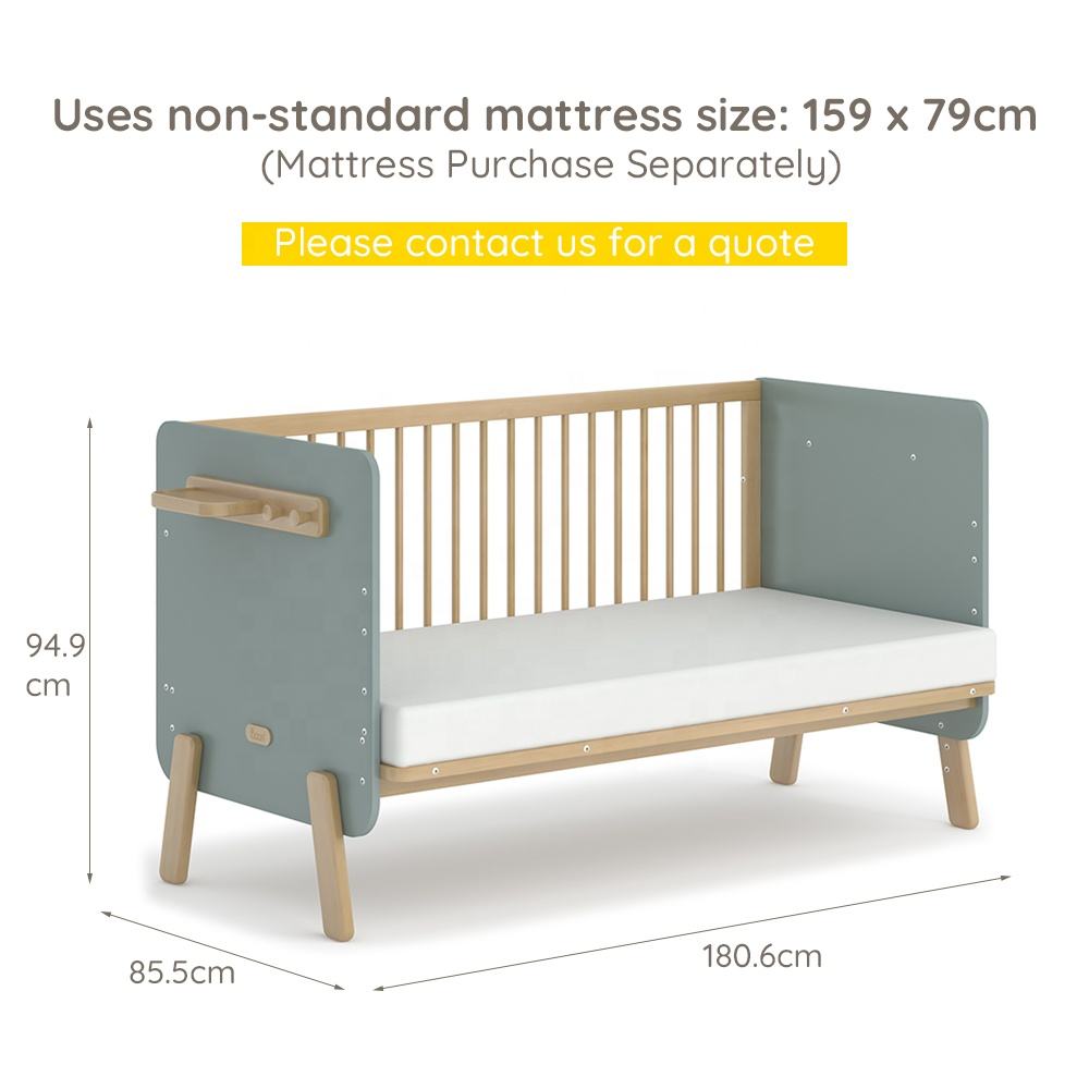 Only B2B Boori 3 in 1 Montessori Twin Bed Wooden Toddler Bed Frame For Kids Girls Boys