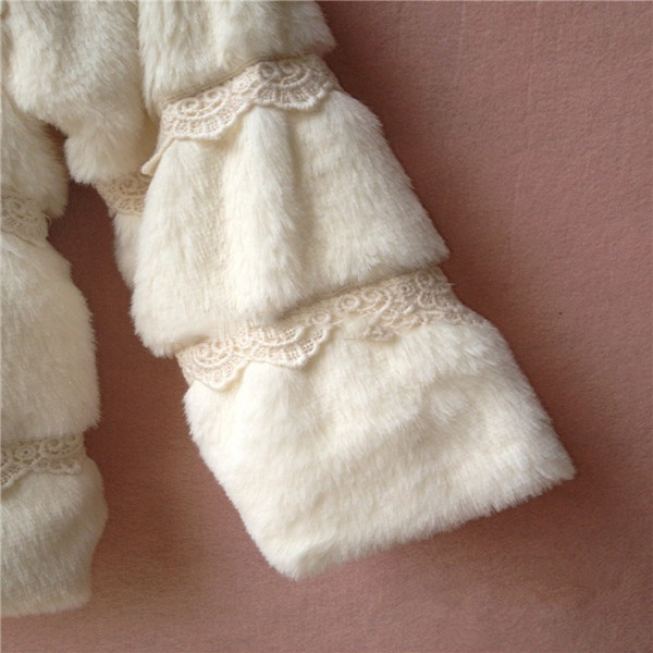 Sweet outerwear jacket Warm clothing Autumn/Winter Clothes Children Kids Toddler Girls faux fur coat