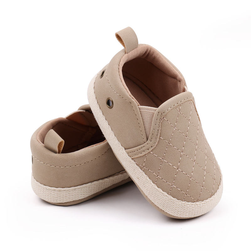 Solid Color Simple Design Baby Casual Shoes Slip-On Baby Infant Walking Shoes