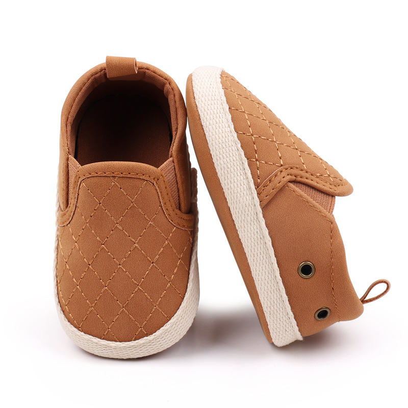 Solid Color Simple Design Baby Casual Shoes Slip-On Baby Infant Walking Shoes