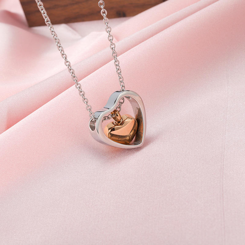 Stainless Steel Pet Memorial Urn Jewelry Drop Urn Cremation Keepsake Necklaces For Ashes