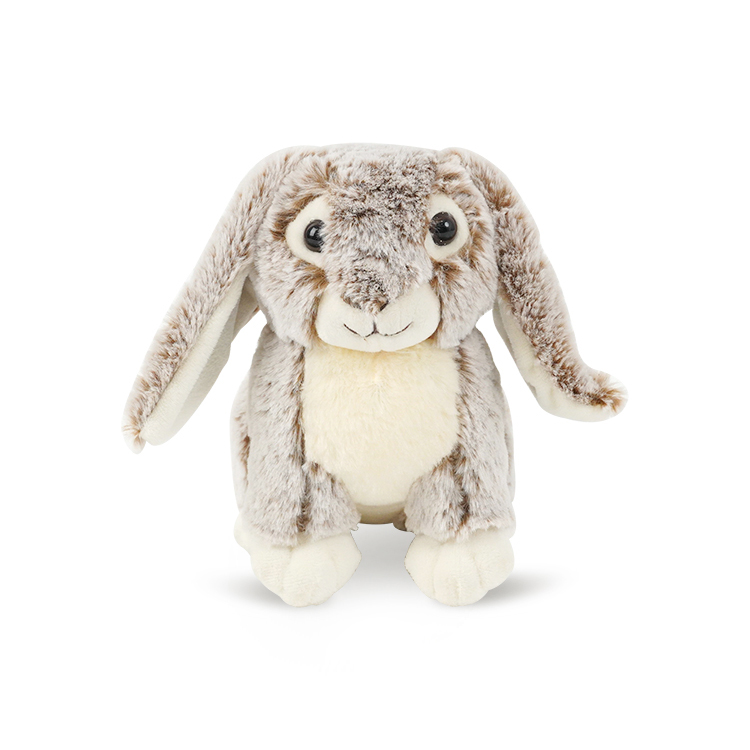 Fabric grey soft bunny rabbit plush stuffed toys