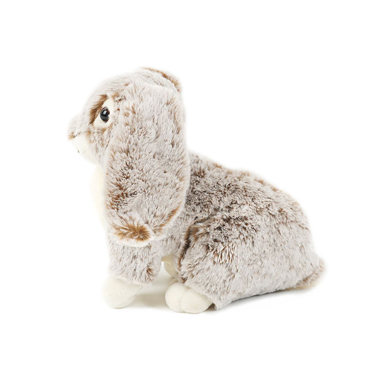 Fabric grey soft bunny rabbit plush stuffed toys