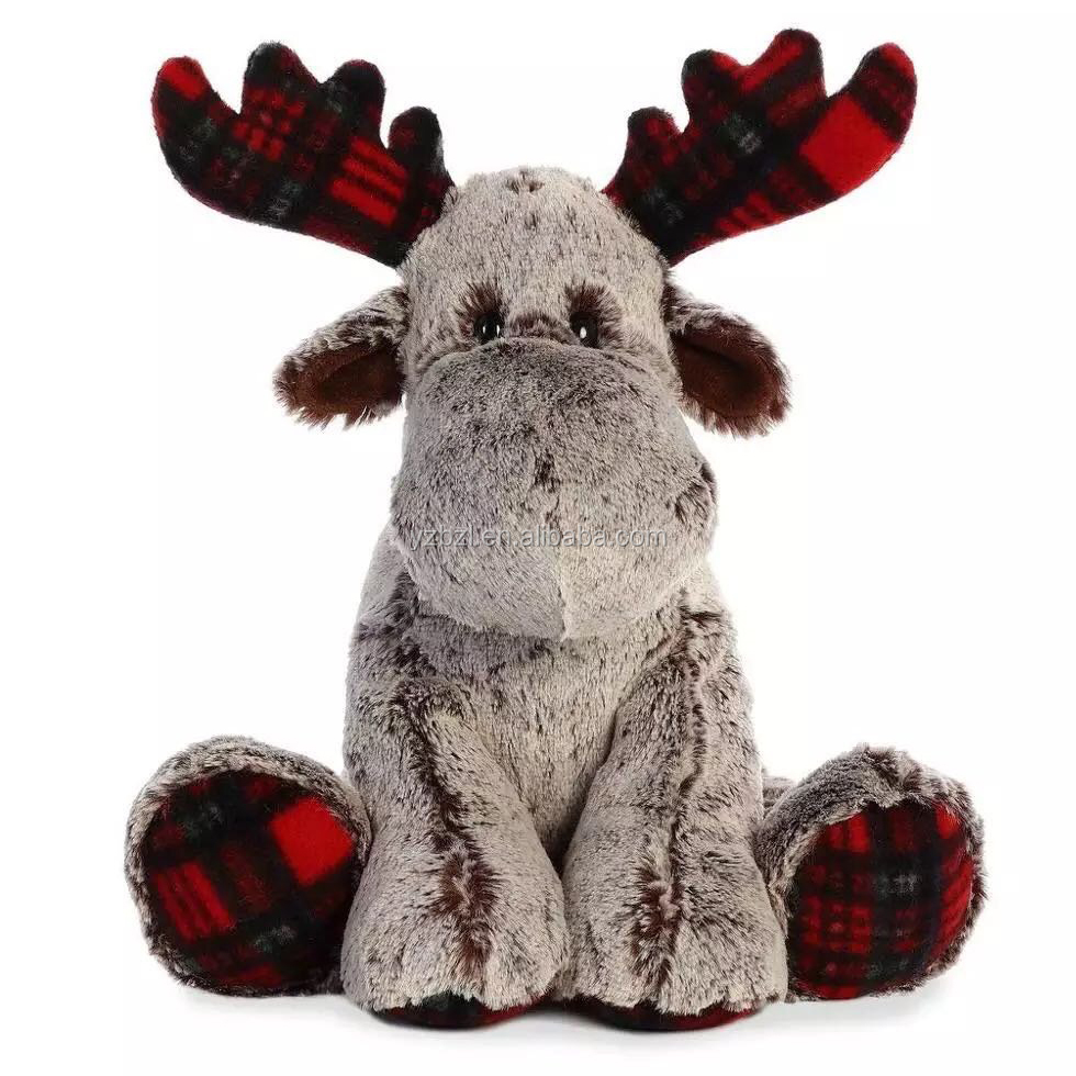 Soft moose plush stuffed toy for gifts