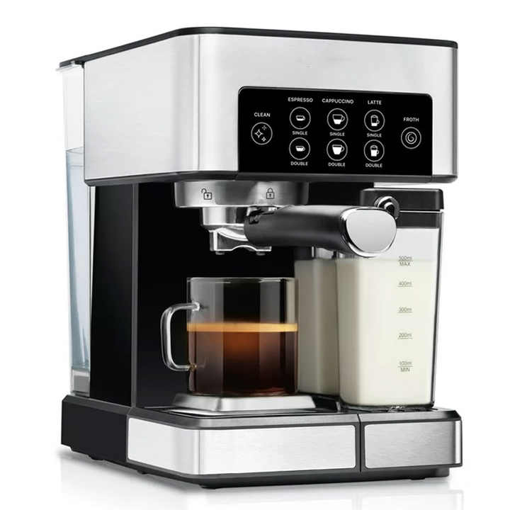 Cappuccino Latte Smart Touch Screen Automatic Espresso Coffee Machine with milk tank