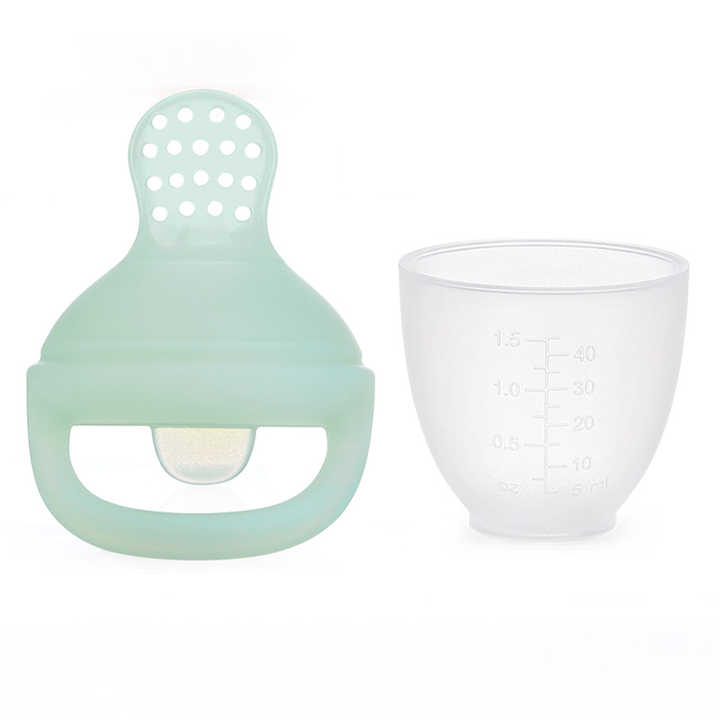 Custom BPA Free Reusable Slow Food Fruit Feeder Set Silicone Baby Pacifier LFGB