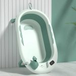 Newborn Infant To Toddler Baby Bath Tub With Stand Temperature Sensor Shower