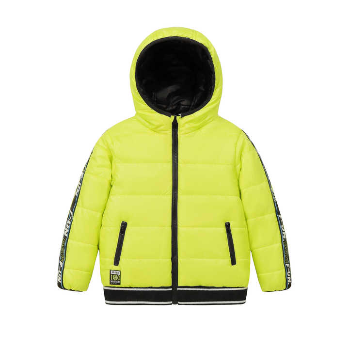 New Winter Long sleeved Children Kids Bubble Puffer Jacket Winter Reversible Nylon Hooded Kids Jacket