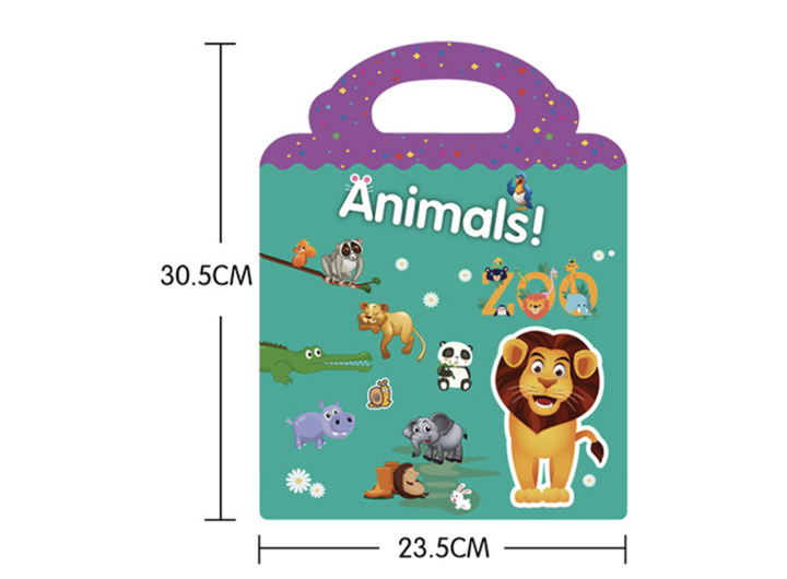 Animal Waterproof Reusable DIY Sticker Books