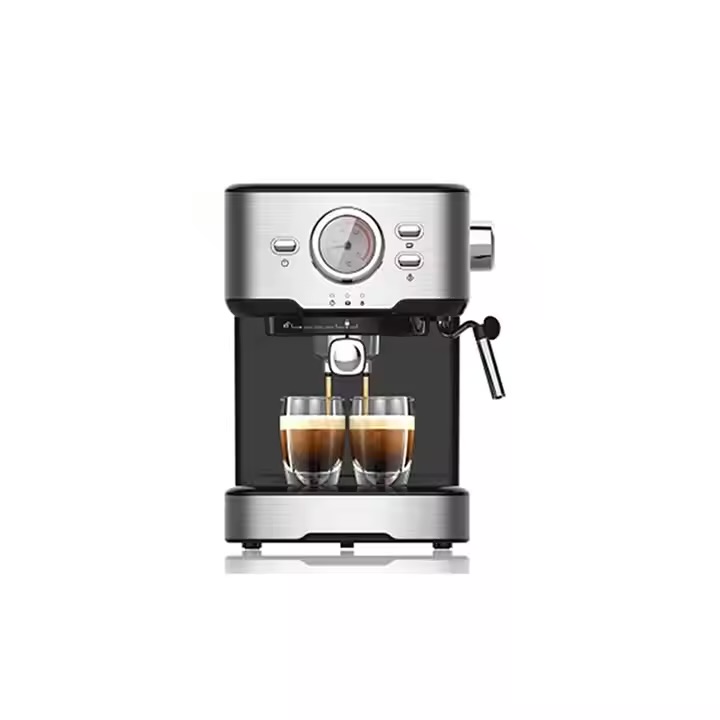 Coffee Pump-Driven Cappuccino Machine with Pressure Gauger