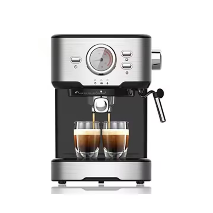 Coffee Pump-Driven Cappuccino Machine with Pressure Gauger