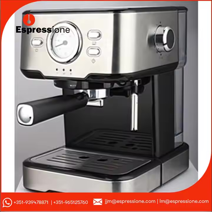 Coffee Pump-Driven Cappuccino Machine with Pressure Gauger