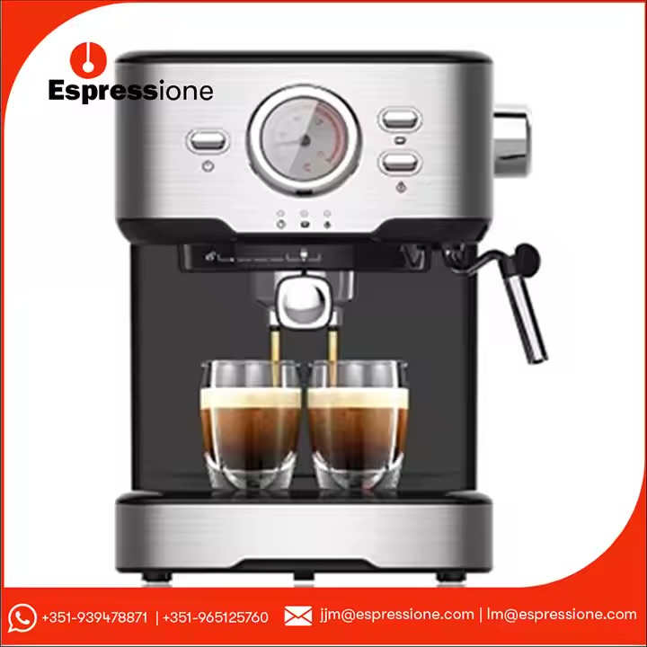 Coffee Pump-Driven Cappuccino Machine with Pressure Gauger