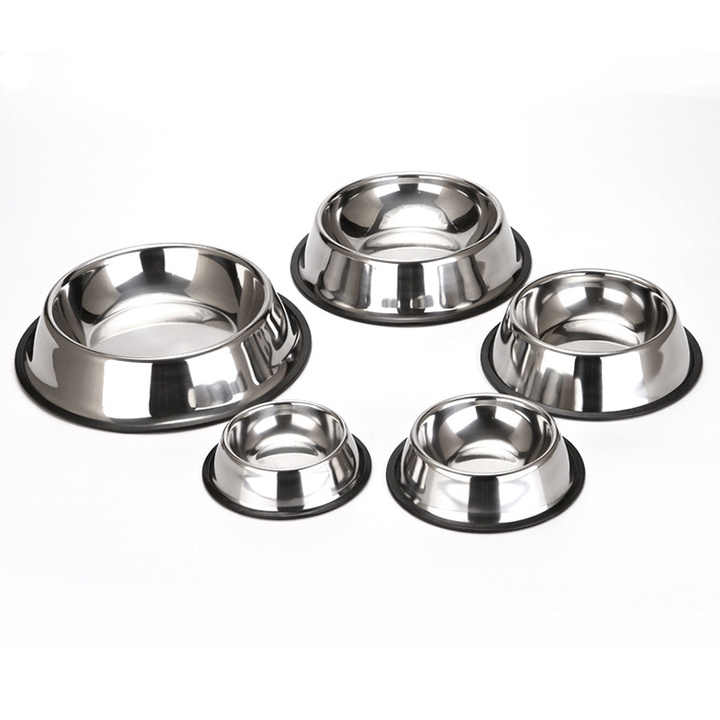 Dog feeding pet steel bowl pet accessories for dogs daily use