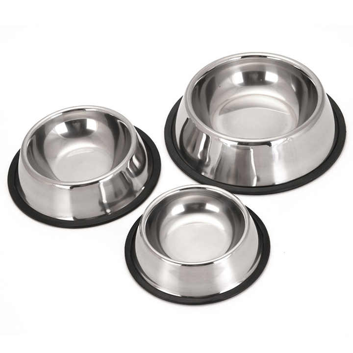 Dog feeding pet steel bowl pet accessories for dogs daily use