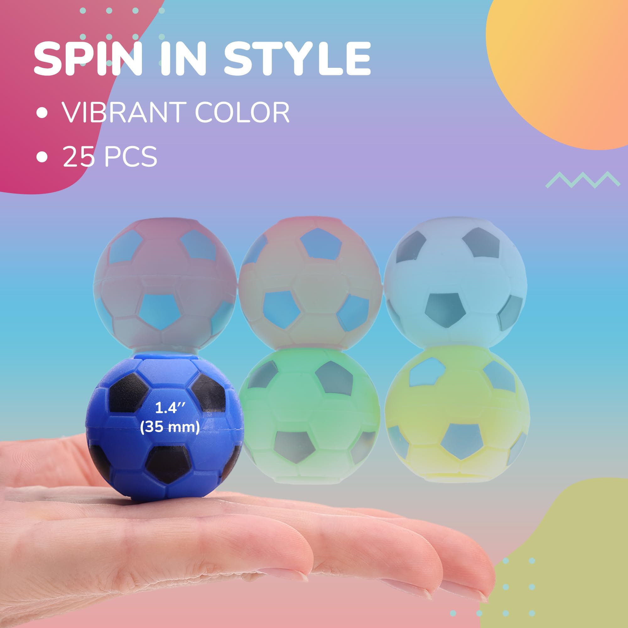 Indoor/outdoor interactive children's toys Color mini soccer fidget spinner ball kids toys