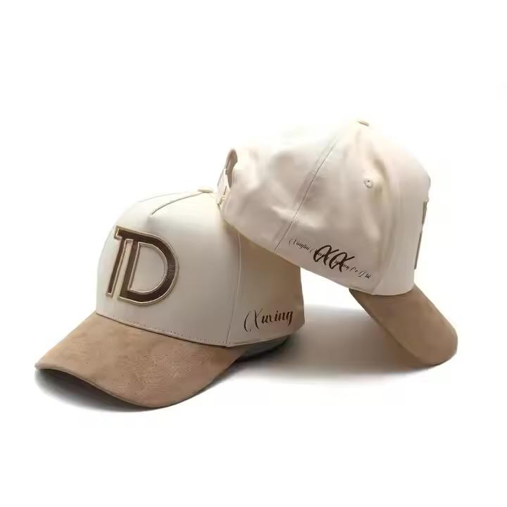 High quality custom embroidery 5 panel curved cotton baseball cap hat