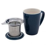 Ceramic tea infuser mug ceramic mug with lid and stainless steel infuser