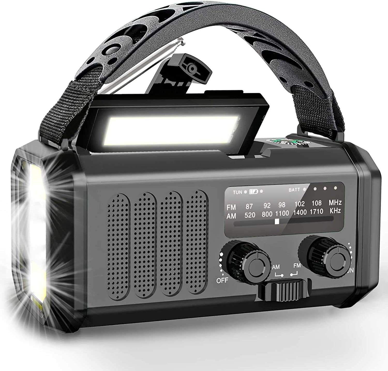 Rechargeable Battery Led Flashlight Radio Portable  Self Powered Dynamo Emergency Solar Hand Crank Radio