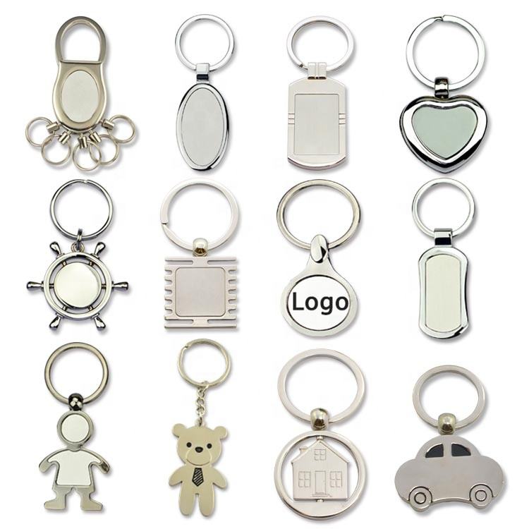 Business Gift Customization Handmade Engraved Custom Double Sided Word Blank Stainless Steel Keychain