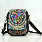 Ethnic Style Embroidery Bag Embroidery Crossbody Mini Small Bag Flap Coin Cell Phone Bag